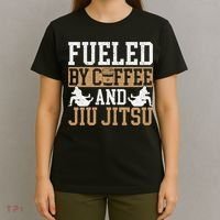 Brazilian Jiu-jitsu Enjoy American Coffee Jiu-jitsu BJJ T-Shirt thumb 4