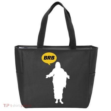 Brb Jesus Easter Sunday Tote Bag
