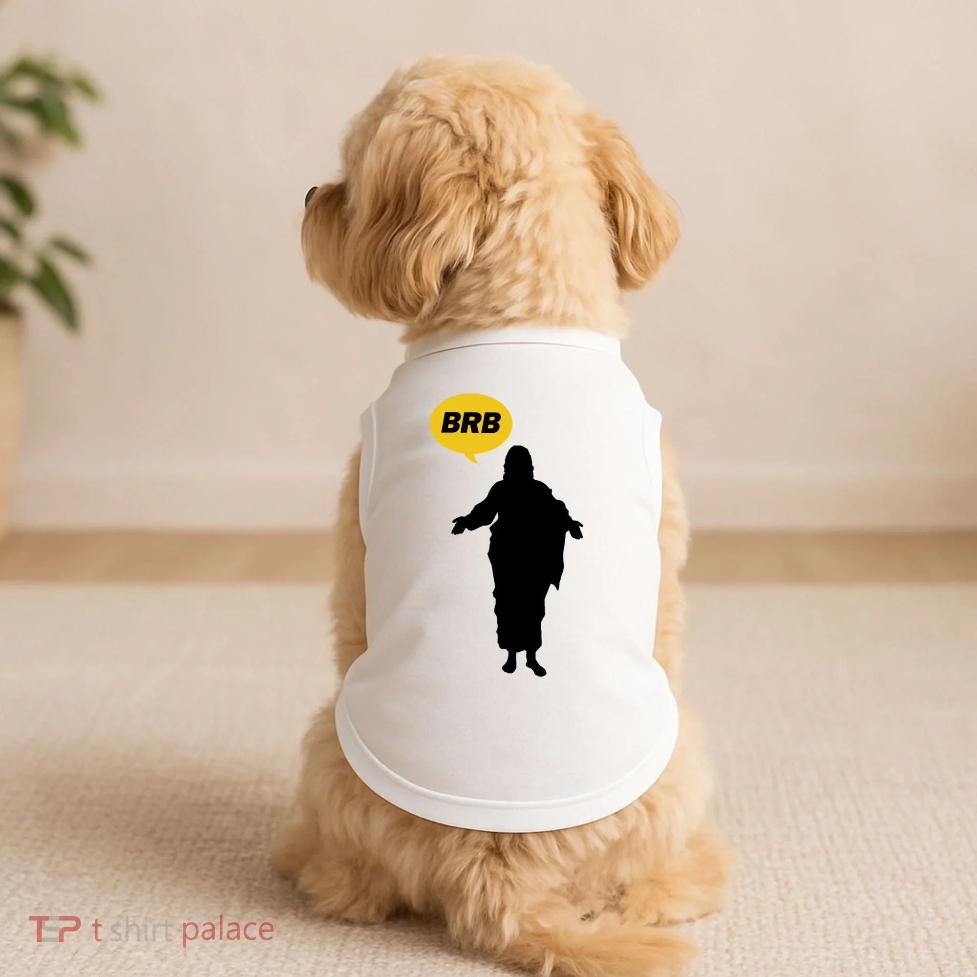 Brb Jesus Easter Sunday Doggie Tank