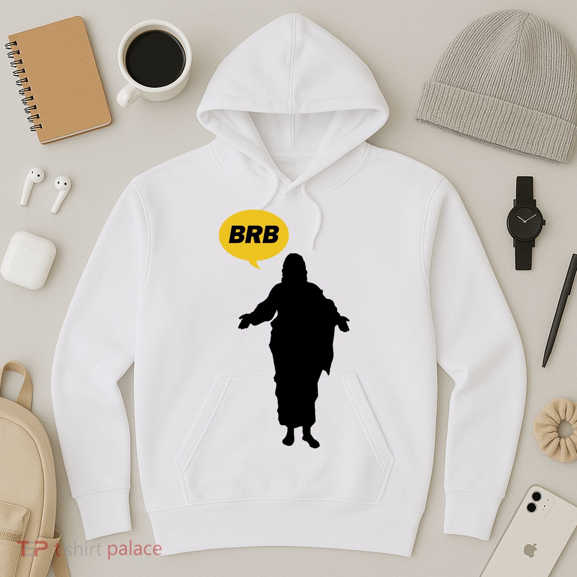 Brb Jesus Easter Sunday Hoodie