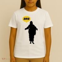 Brb Jesus Easter Sunday T-Shirt thumb 4