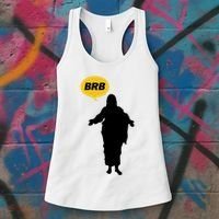 Brb Jesus Easter Sunday Women's Tank Top thumb 3