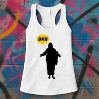 Brb Jesus Easter Sunday Women's Tank Top thumb 3