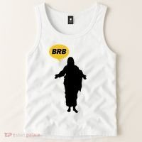 Brb Jesus Easter Sunday Tank Top thumb 2