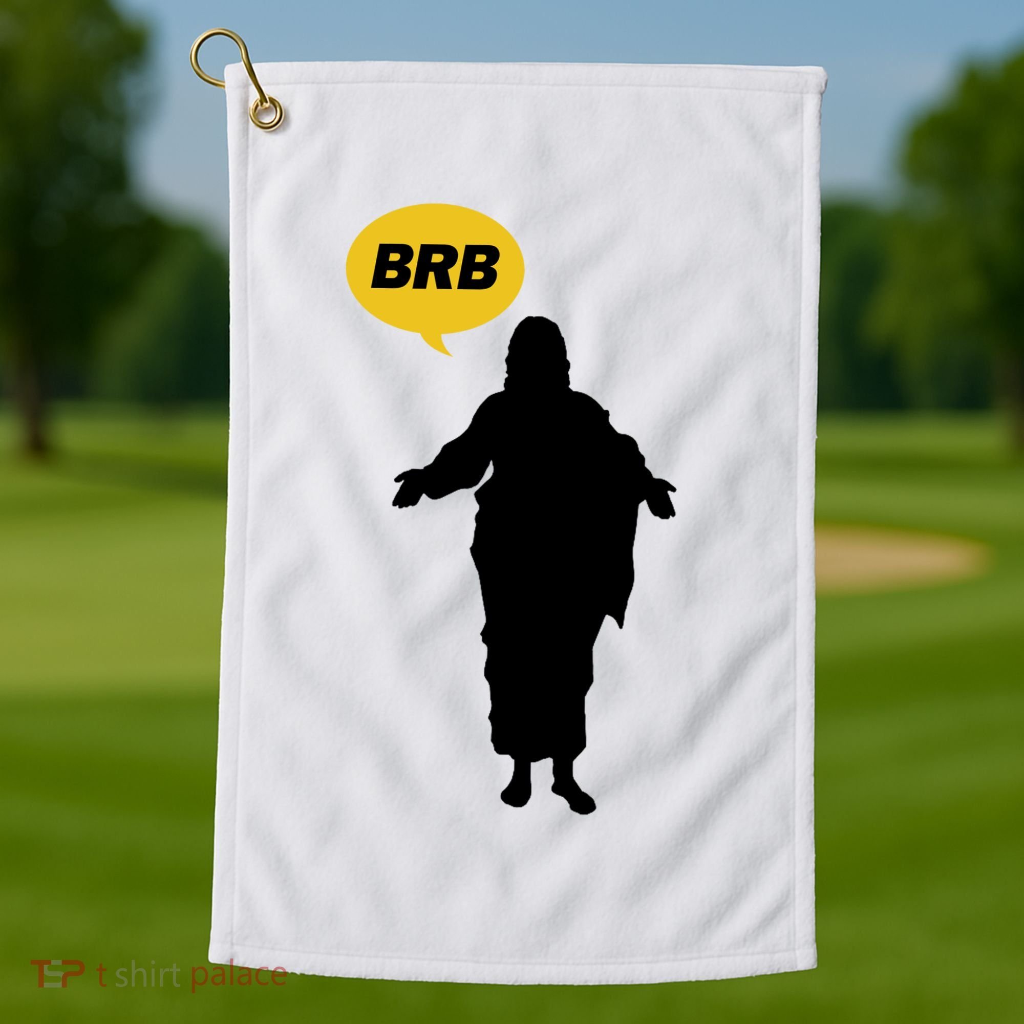 Brb Jesus Easter Sunday Golf Towel