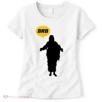 Brb Jesus Easter Sunday Women's T-Shirt thumb 0