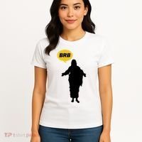 Brb Jesus Easter Sunday Women's T-Shirt thumb 4