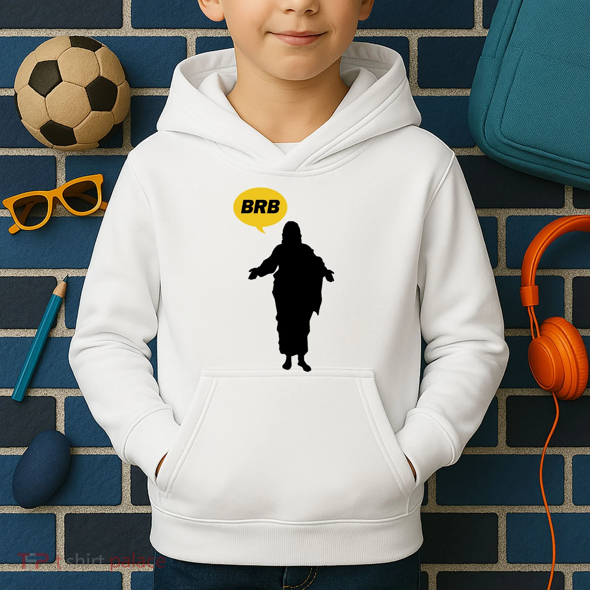 Brb Jesus Easter Sunday Kids Hoodie