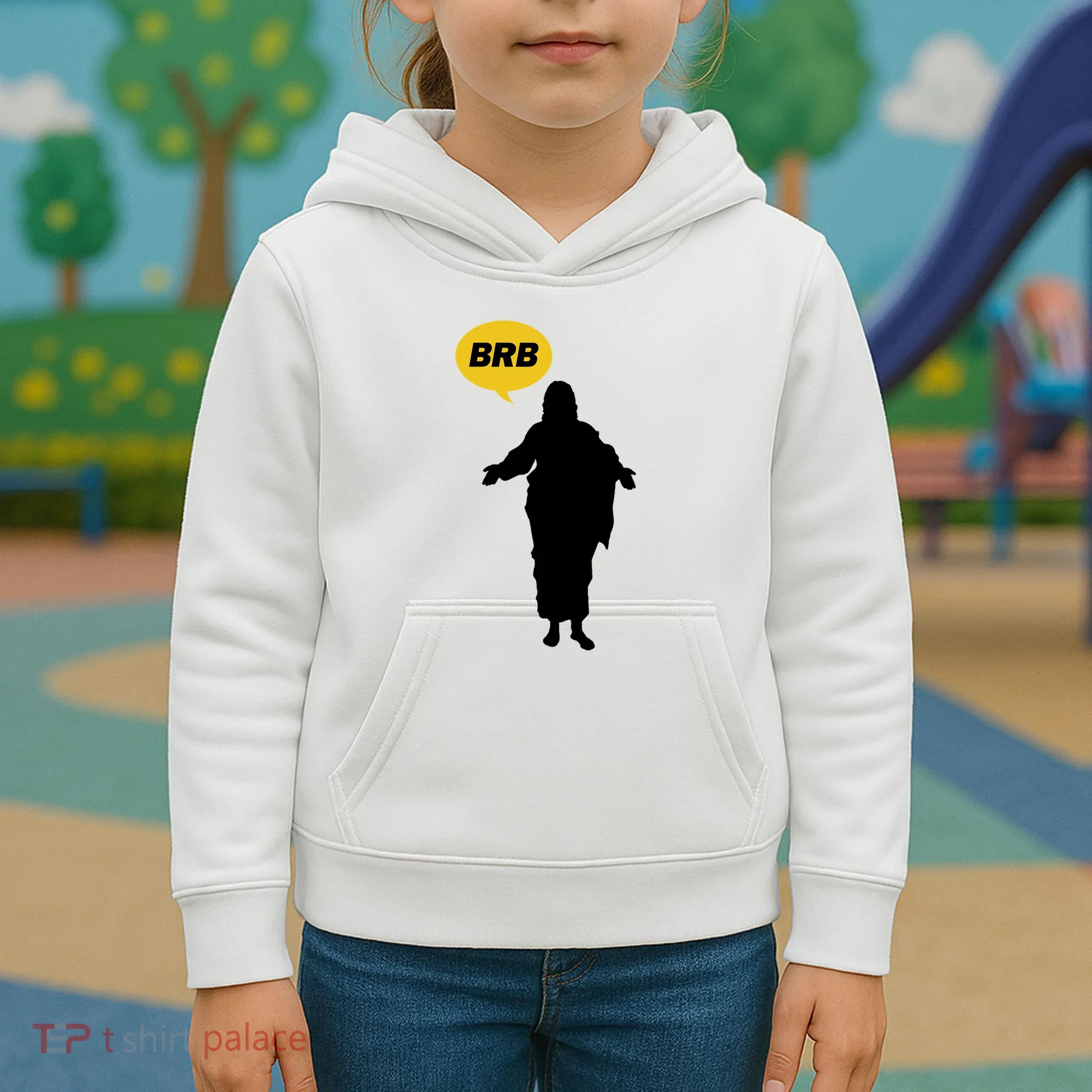 Brb Jesus Easter Sunday Kids Hoodie