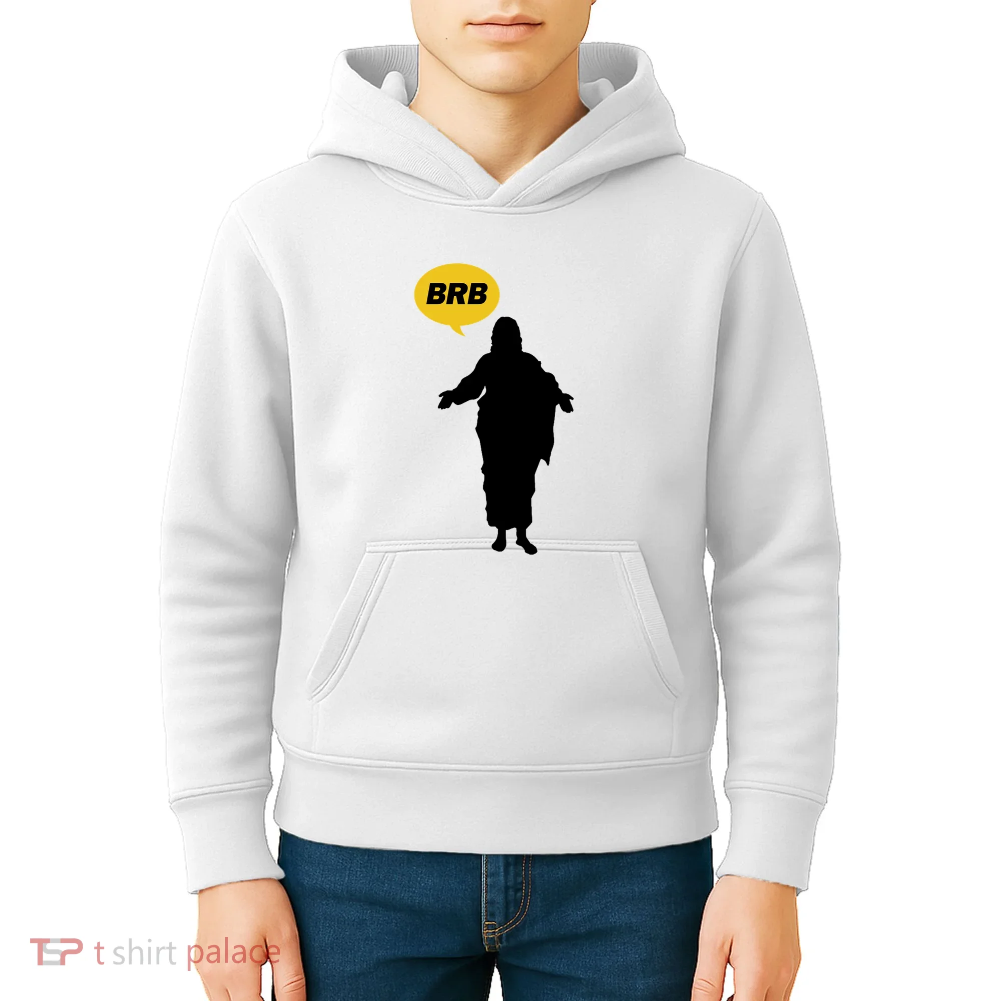Brb Jesus Easter Sunday Kids Hoodie