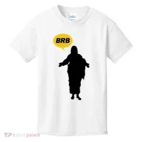 Brb Jesus Easter Sunday Kids T-Shirt thumb 0