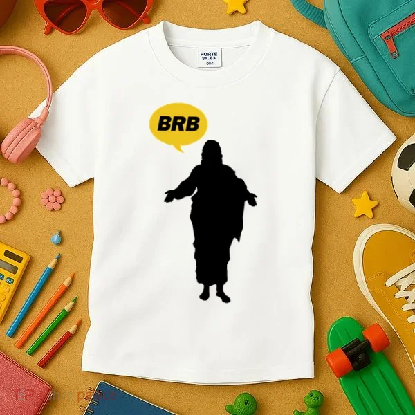 Brb Jesus Easter Sunday Kids T-Shirt