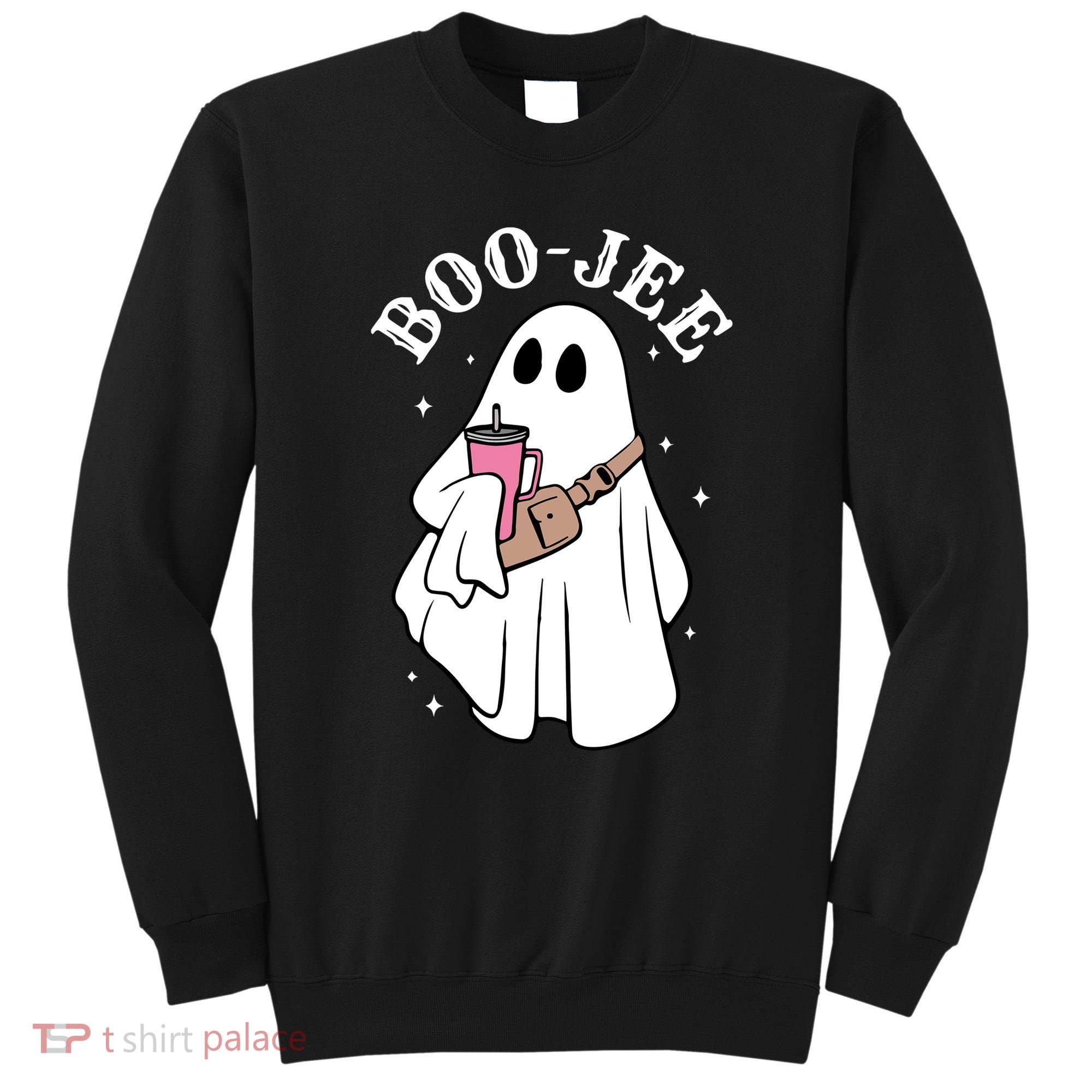 Boo Jee Funny Halloween Shopaholic Ghost Sweatshirt