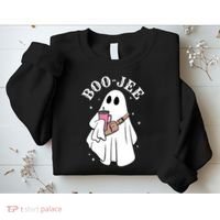 Boo Jee Funny Halloween Shopaholic Ghost Sweatshirt thumb 2