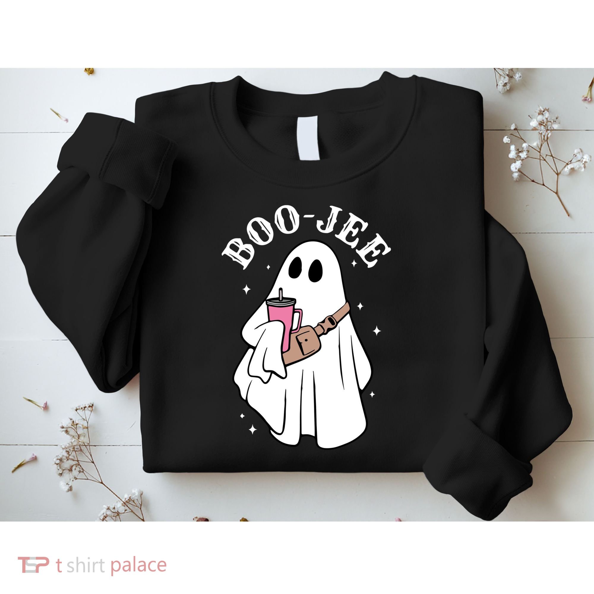Boo Jee Funny Halloween Shopaholic Ghost Sweatshirt