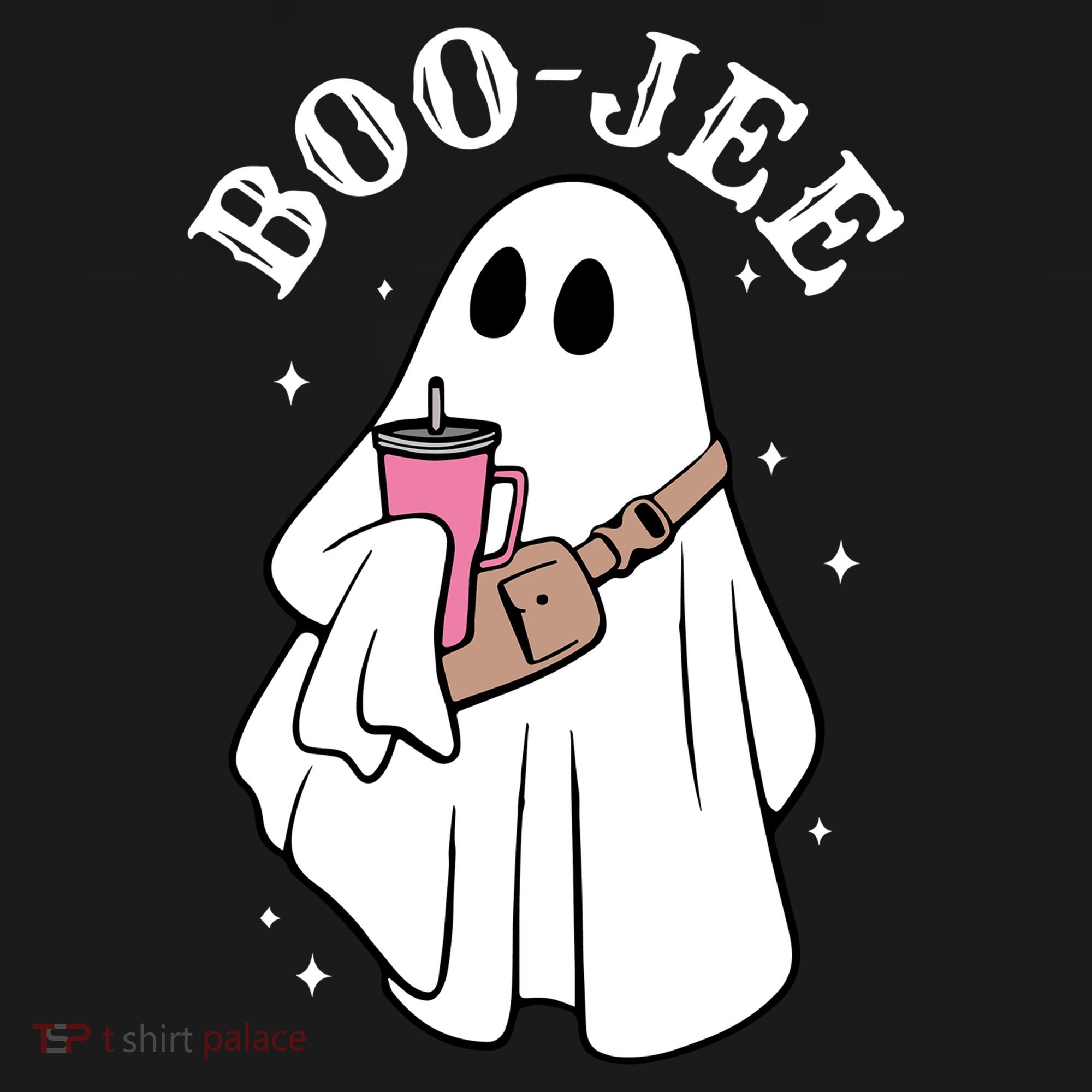Boo Jee Funny Halloween Shopaholic Ghost Bucket Hat