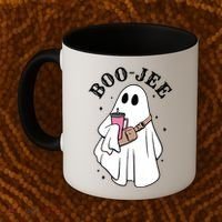 Boo Jee Funny Halloween Shopaholic Ghost Coffee Mug thumb 2