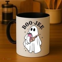 Boo Jee Funny Halloween Shopaholic Ghost Coffee Mug thumb 4