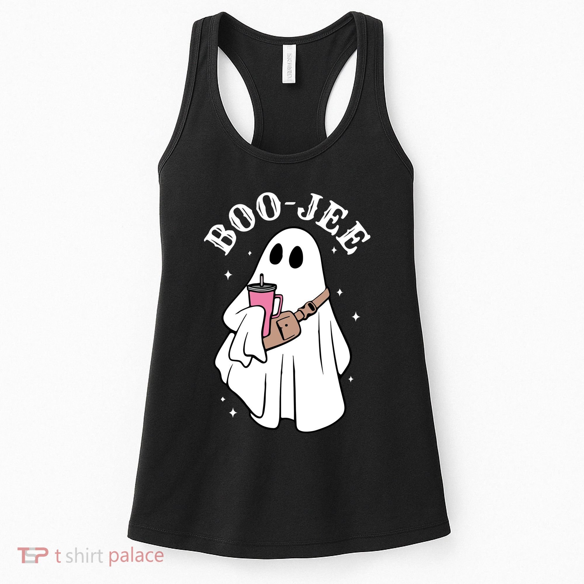 Boo Jee Funny Halloween Shopaholic Ghost Women's Tank Top