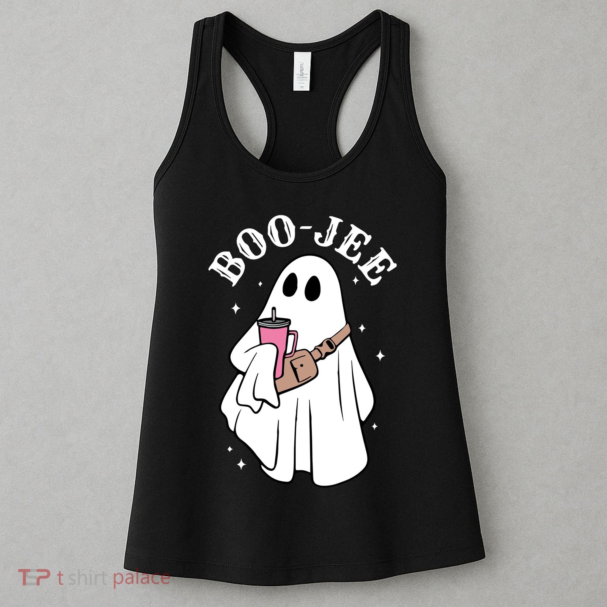 Boo Jee Funny Halloween Shopaholic Ghost Women's Tank Top
