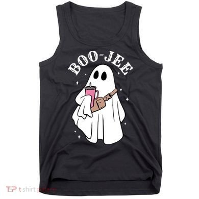 Boo Jee Funny Halloween Shopaholic Ghost Tank Top