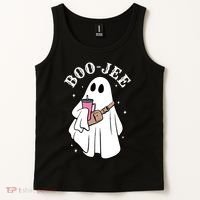 Boo Jee Funny Halloween Shopaholic Ghost Tank Top thumb 2