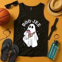 Boo Jee Funny Halloween Shopaholic Ghost Tank Top thumb 4