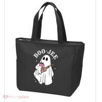 Boo Jee Funny Halloween Shopaholic Ghost Tote Bag thumb 3