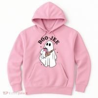 Boo Jee Funny Halloween Shopaholic Ghost Hoodie thumb 0