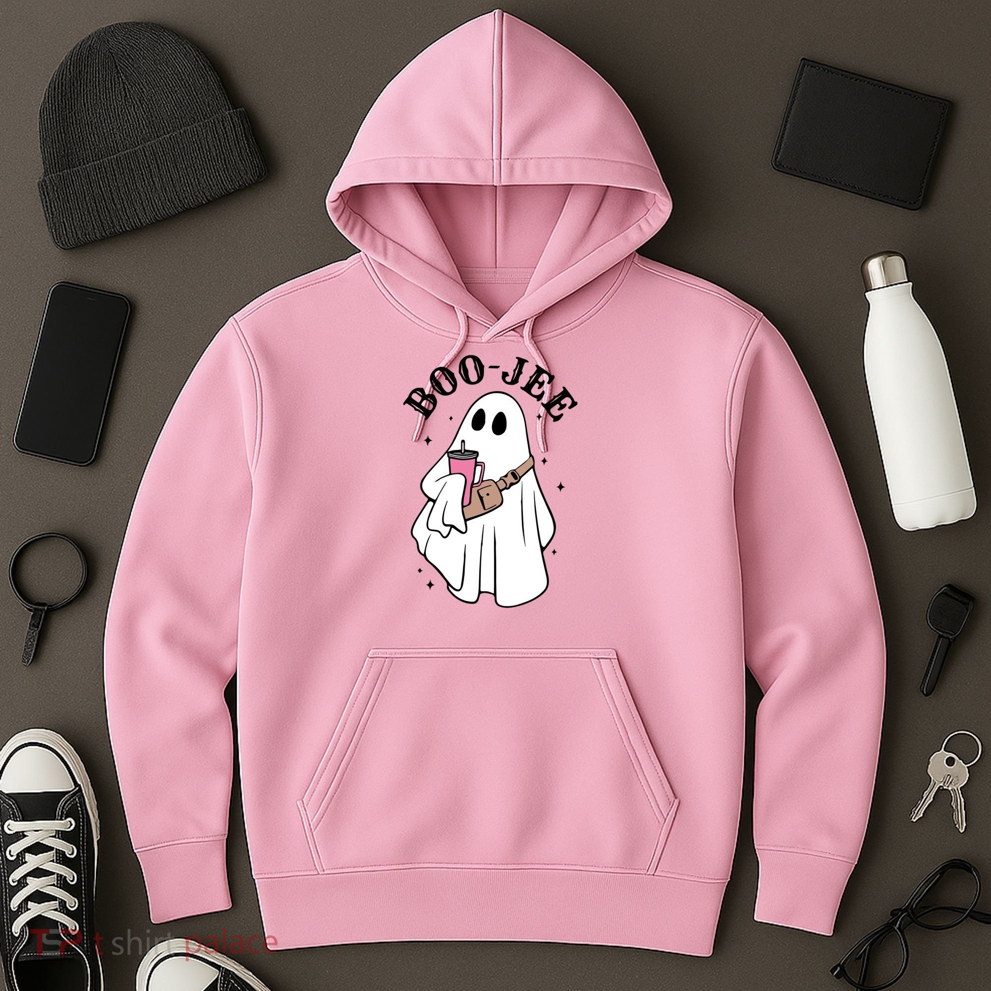 Boo Jee Funny Halloween Shopaholic Ghost Hoodie