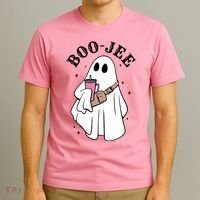 Boo Jee Funny Halloween Shopaholic Ghost T-Shirt thumb 3