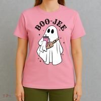 Boo Jee Funny Halloween Shopaholic Ghost T-Shirt thumb 4