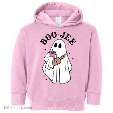 Boo Jee Funny Halloween Shopaholic Ghost Toddler Hoodie