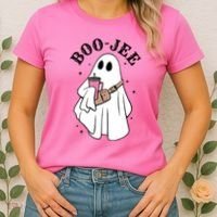 Boo Jee Funny Halloween Shopaholic Ghost Women's T-Shirt thumb 2
