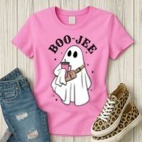 Boo Jee Funny Halloween Shopaholic Ghost Women's T-Shirt thumb 3