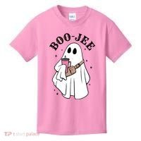 Boo Jee Funny Halloween Shopaholic Ghost Kids T-Shirt thumb 0