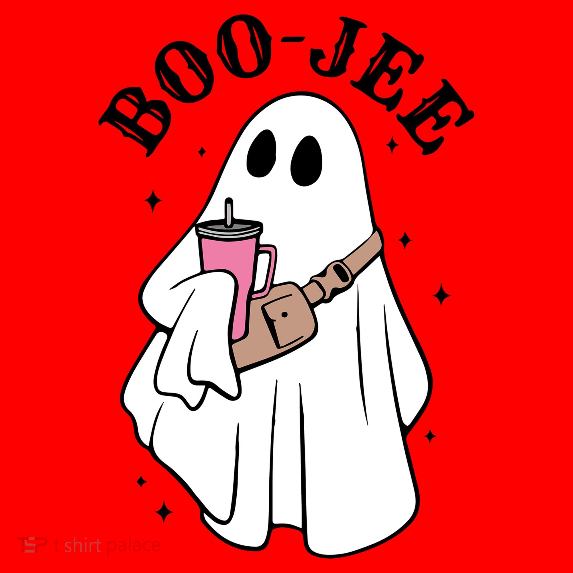 Boo Jee Funny Halloween Shopaholic Ghost Santa Hat