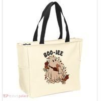 Boo Jee Fall Halloween Ghost Funny Tote Bag thumb 2