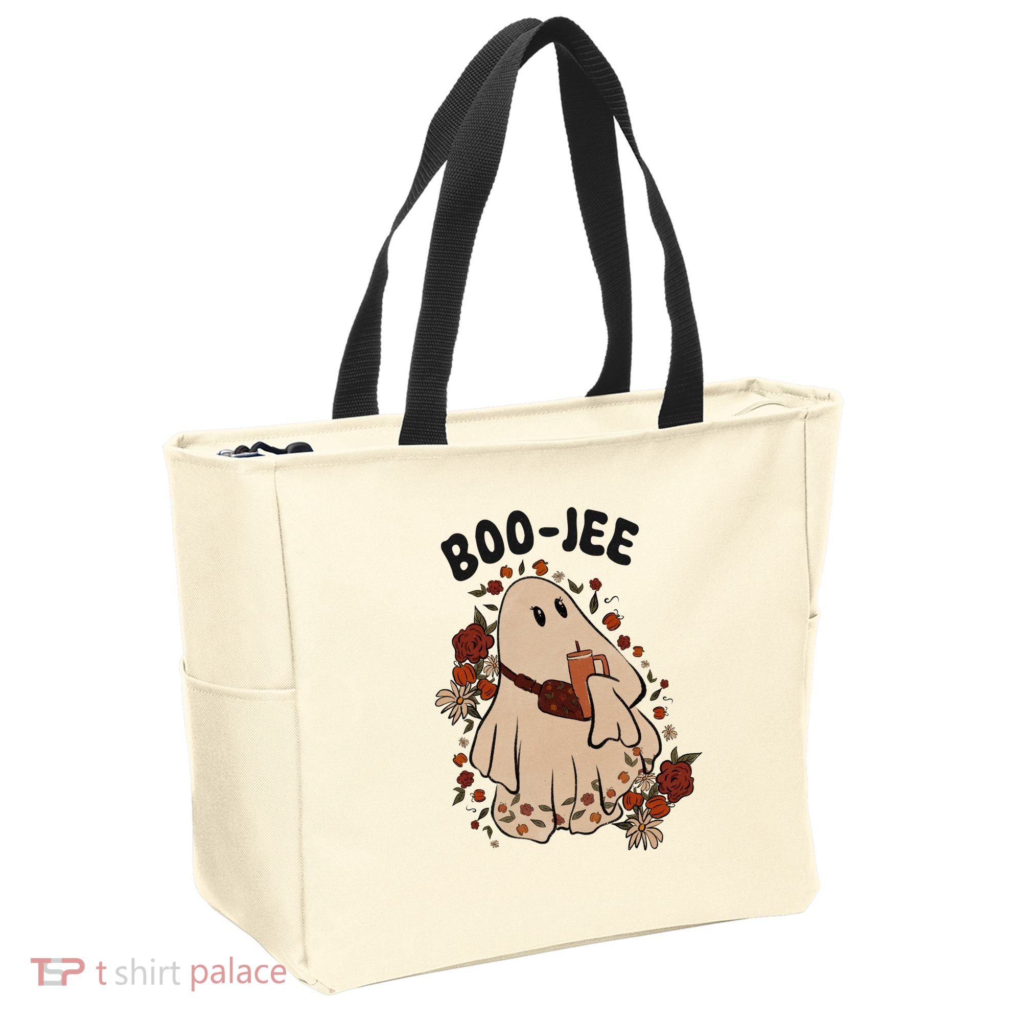 Boo Jee Fall Halloween Ghost Funny Tote Bag
