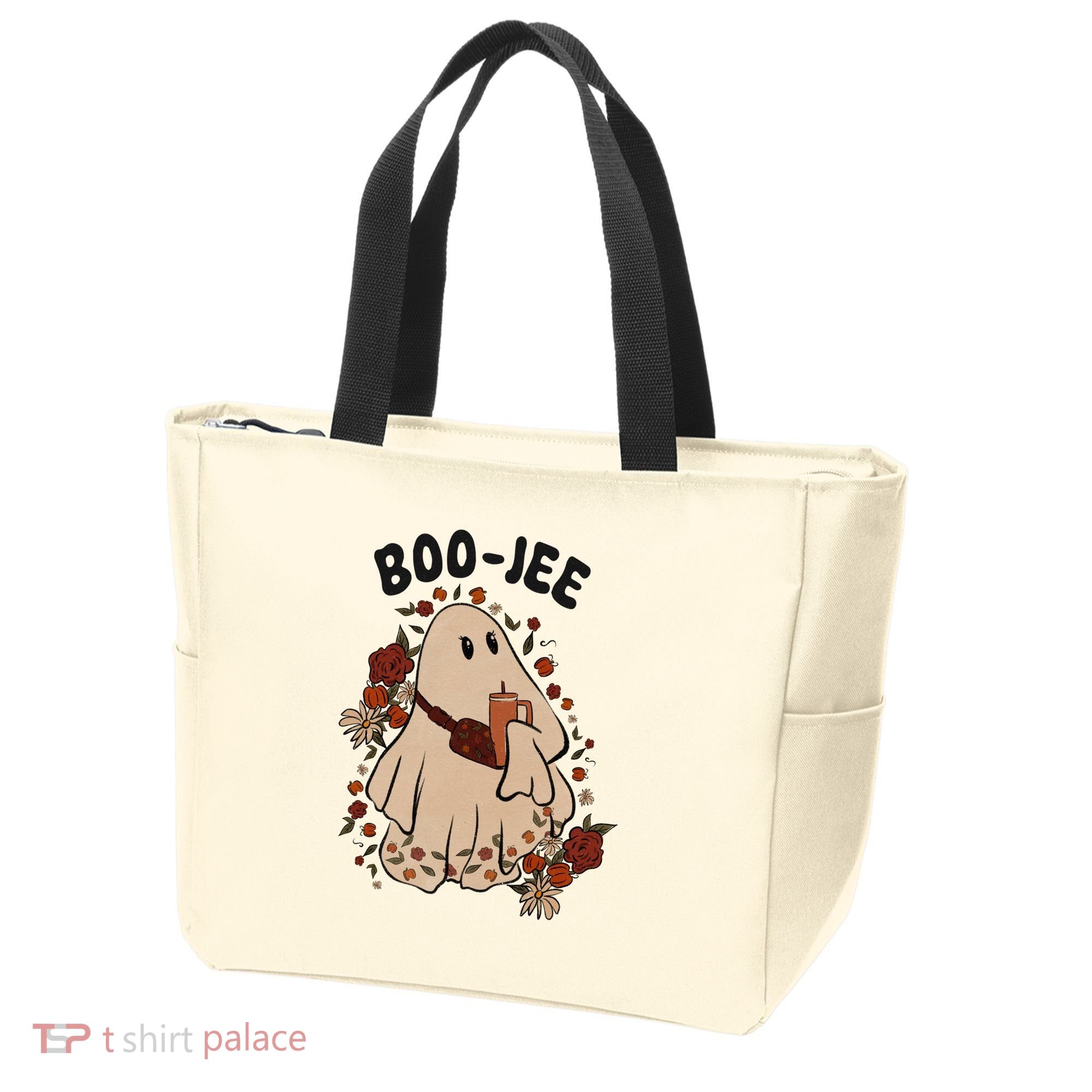 Boo Jee Fall Halloween Ghost Funny Tote Bag