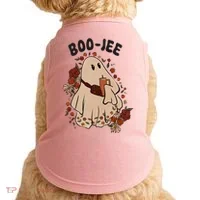 Boo Jee Fall Halloween Ghost Funny Doggie Tank thumb 0