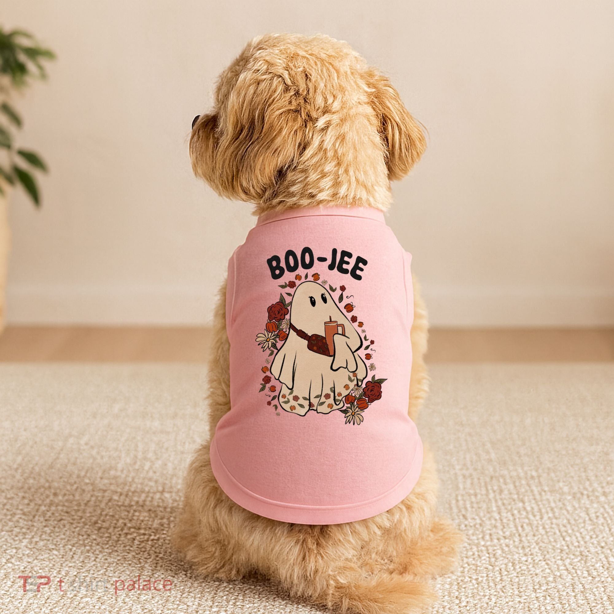 Boo Jee Fall Halloween Ghost Funny Doggie Tank