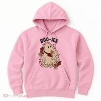 Boo Jee Fall Halloween Ghost Funny Hoodie thumb 0