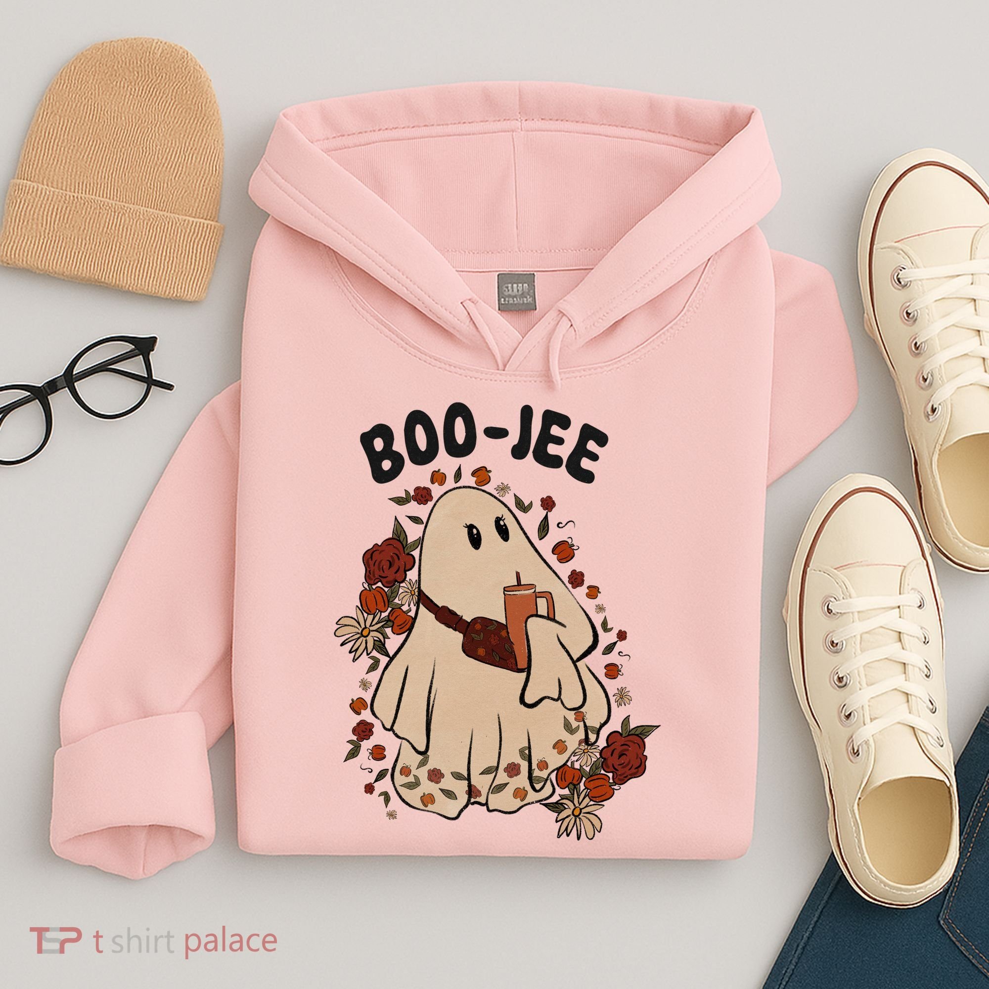 Boo Jee Fall Halloween Ghost Funny Hoodie