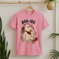 Boo Jee Fall Halloween Ghost Funny T-Shirt thumb 2