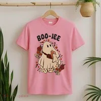 Boo Jee Fall Halloween Ghost Funny T-Shirt thumb 2