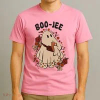 Boo Jee Fall Halloween Ghost Funny T-Shirt thumb 3