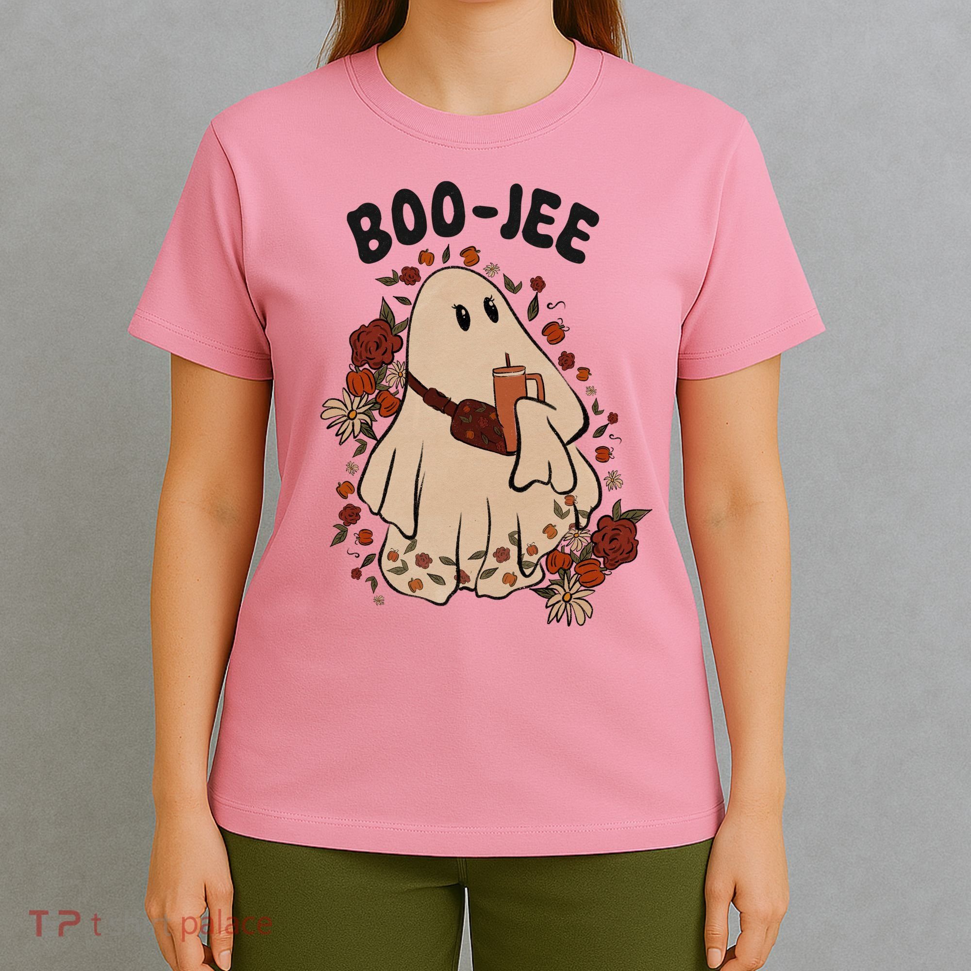 Boo Jee Fall Halloween Ghost Funny T-Shirt