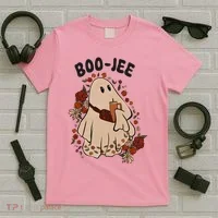Boo Jee Fall Halloween Ghost Funny T-Shirt thumb 5