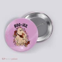 Boo Jee Fall Halloween Ghost Funny Button thumb 0